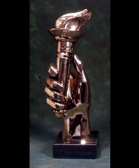 Freestanding Art As Awards - Hand with Torch