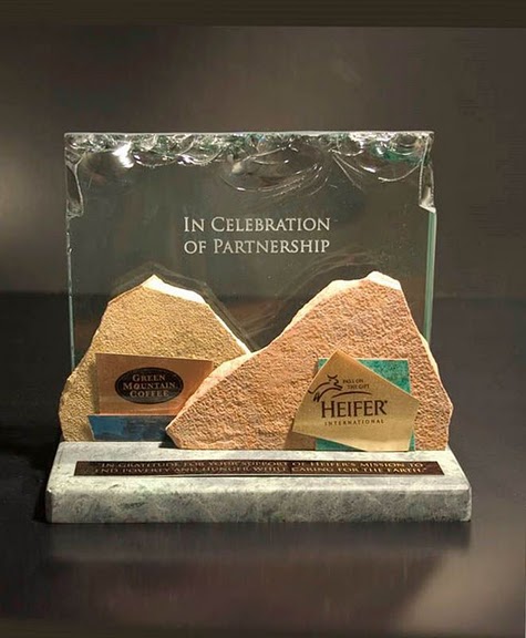 Custom Theme Awards - Reclaimed Glass and Marble Award