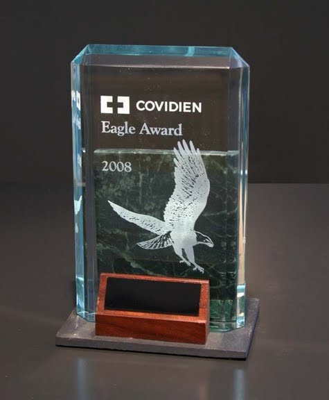 Freestanding Acrylic & Glass Awards - Eagle Lexus