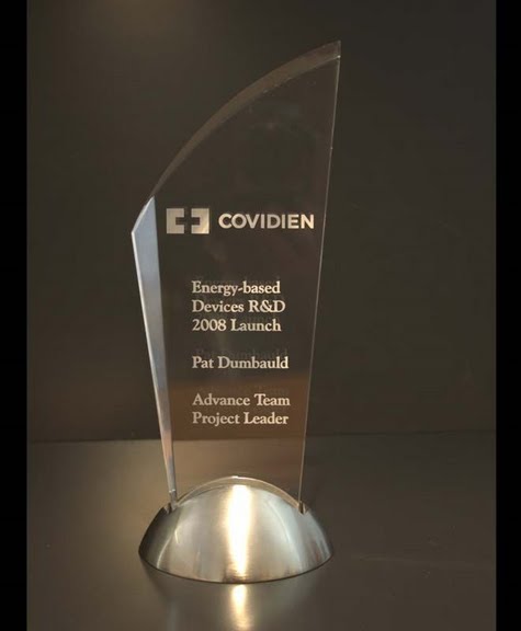 Freestanding Acrylic & Glass Awards - Steel and Clear Blade