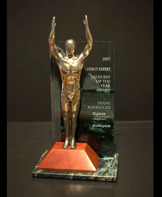 Freestanding Bronze Casting Awards - Masculine Figure Exclaiming