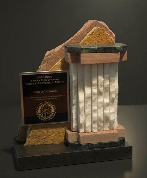 Freestanding Awards - Column with Peaks