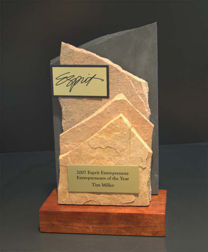 Freestanding Metal & Stone Awards - View of Mountain II