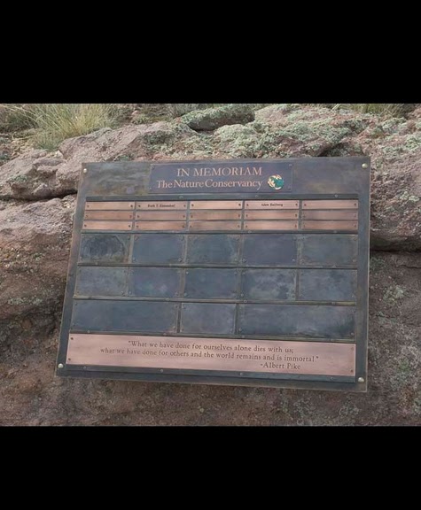 Interior Wall Recognition - Nature Conservancy Plaque