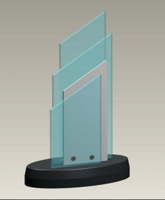 Small Desktop Acrylic & Stone Awards - Upward Performance Perk