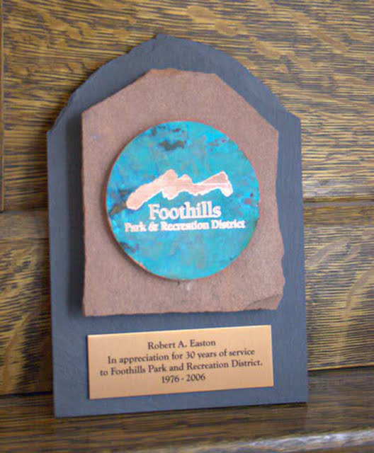 Small Desktop Metal & Stone Awards - Nature's Style Plaque