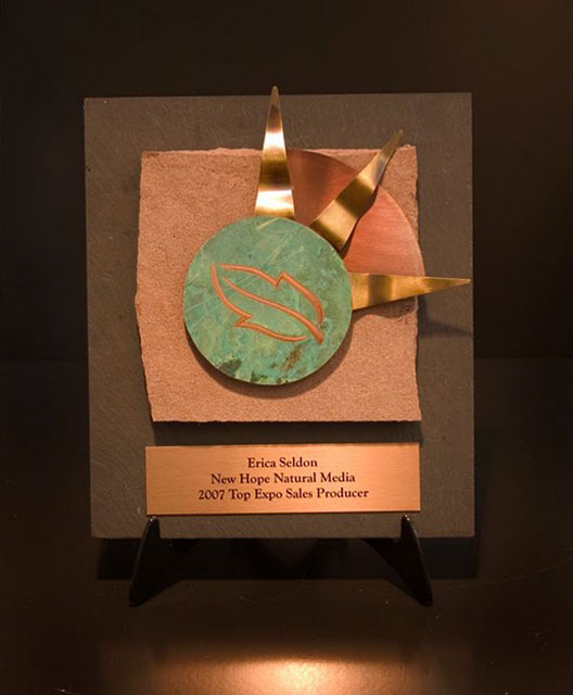 Recycled Content Awards - Image Element Plaque with Solar Flair  (RRRM  Certified level)